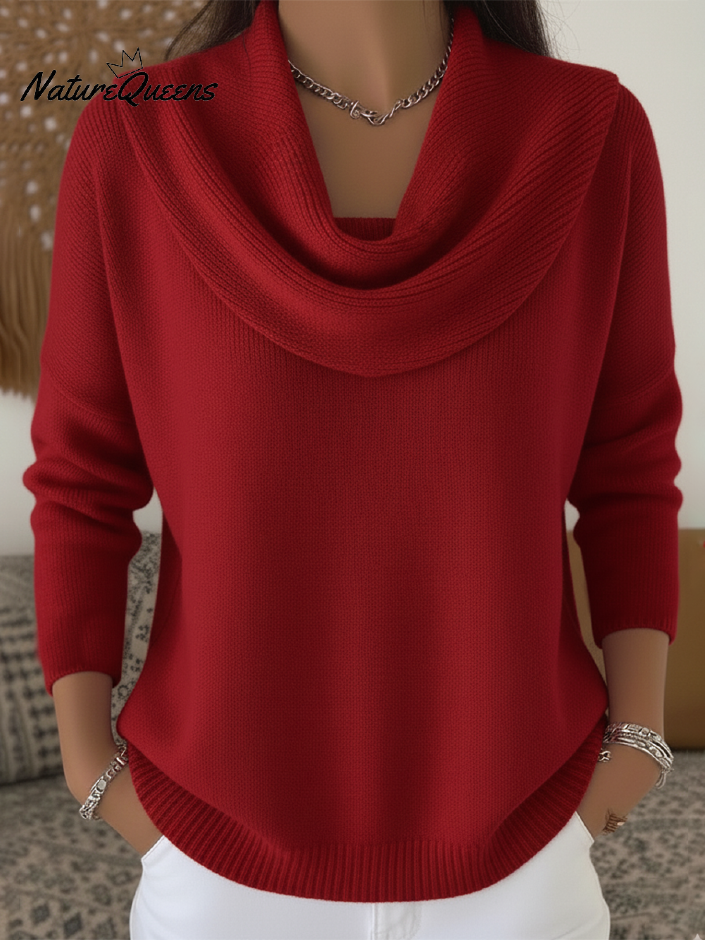 Ruffled Collar Sweater Top