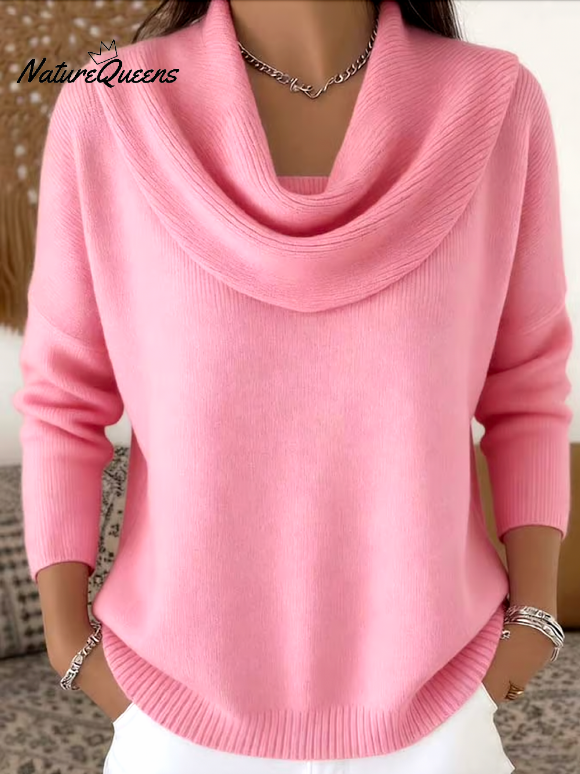 Ruffled Collar Sweater Top