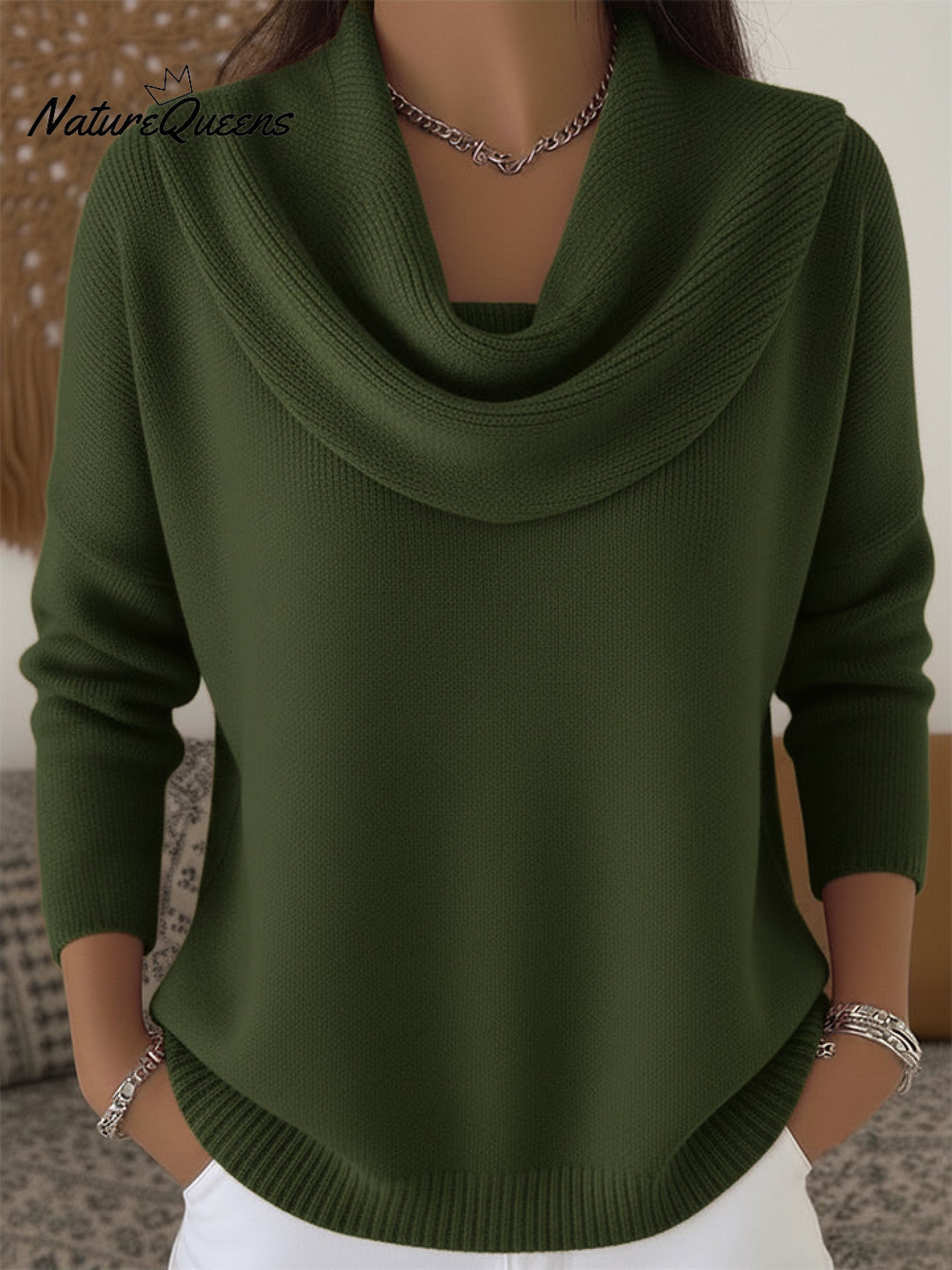 Ruffled Collar Sweater Top